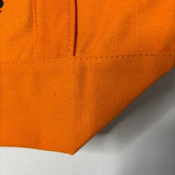 LOT 2x — Trader Joe’s Canvas MINI Tote Bag — Halloween 2025 Orange Black Set NWT - Picture 4 of 5